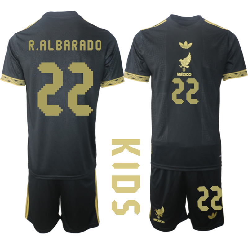 Youth 2025-2026 National Team Season Mexico Black 22 Soccer Jerseys